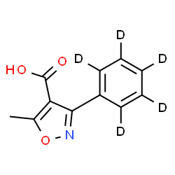 ChemSpider 2D Image | 5-Methyl-3-(~2~H_5_)phenyl-1,2-oxazole-4-carboxylic acid | C11H4D5NO3