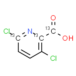 ChemSpider 2D Image | 3,6-Dichloro-2-(2,6-~13~C_2_)pyridine(~13~C)carboxylic acid | C313C3H3Cl2NO2