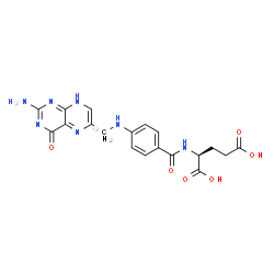 ChemSpider 2D Image | N-(4-{[(2-Amino-4-oxo-4,8-dihydro-6-pteridinyl)(~13~C)methyl]amino}benzoyl)-L-glutamic acid | C1813CH19N7O6