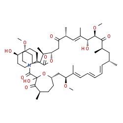 ChemSpider 2D Image | (8S,11S,14R,15E,17R,18R,20R,22S,23E,25E,27E,29S,31S,34R)-1,17-Dihydroxy-11-{(2R)-1-[(3R,4R)-4-hydroxy-3-methoxycyclohexyl]-2-propanyl}-18,29-dimethoxy-14,16,20,22,28,34-hexamethyl-10,36-dioxa-3-azatri
cyclo[29.4.1.0~3,8~]hexatriaconta-15,23,25,27-tetraene-2,9,13,19,35-pentone | C51H79NO13