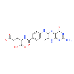 ChemSpider 2D Image | N-{4-[(2-Amino-7-methyl-4-oxo-1,4-dihydro-6-pteridinyl)amino]benzoyl}-L-glutamic acid | C19H19N7O6