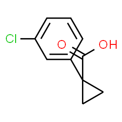 ChemSpider 2D Image | 1-(3-Chlorophenyl)cyclopropanecarboxylic acid | C10H9ClO2