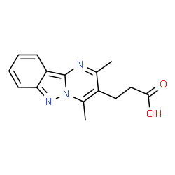 ChemSpider 2D Image | 3-(2,4-Dimethylpyrimido[1,2-b]indazol-3-yl)propanoic acid | C15H15N3O2