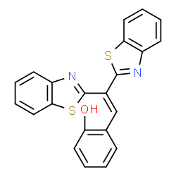 ChemSpider 2D Image | 2-[2,2-Bis(1,3-benzothiazol-2-yl)vinyl]phenol | C22H14N2OS2