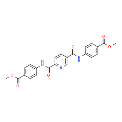 ChemSpider 2D Image | Dimethyl 4,4'-[2,5-pyridinediylbis(carbonylimino)]dibenzoate | C23H19N3O6
