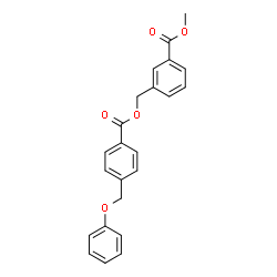 ChemSpider 2D Image | Methyl 3-({[4-(phenoxymethyl)benzoyl]oxy}methyl)benzoate | C23H20O5