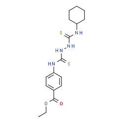 ChemSpider 2D Image | Ethyl 4-({[2-(cyclohexylcarbamothioyl)hydrazino]carbothioyl}amino)benzoate | C17H24N4O2S2