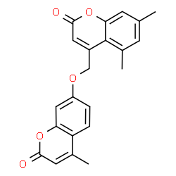 ChemSpider 2D Image | 5,7-Dimethyl-4-{[(4-methyl-2-oxo-2H-chromen-7-yl)oxy]methyl}-2H-chromen-2-one | C22H18O5