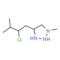 ChemSpider 2D Image | 4-(2-Chloro-3-methylbutyl)-1-methyl-1,2,3-triazolidine | C8H18ClN3