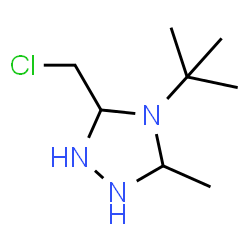 ChemSpider 2D Image | 3-(Chloromethyl)-5-methyl-4-(2-methyl-2-propanyl)-1,2,4-triazolidine | C8H18ClN3