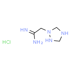 ChemSpider 2D Image | 2-(1,2,4-Triazolidin-1-yl)ethanimidamide hydrochloride (1:1) | C4H12ClN5