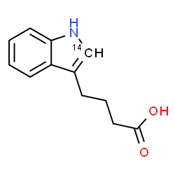 ChemSpider 2D Image | 4-[(2-~14~C)-1H-Indol-3-yl]butanoic acid | C1114CH13NO2