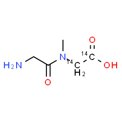 ChemSpider 2D Image | Glycyl-N-methyl(~14~C_2_)glycine | C314C2H10N2O3
