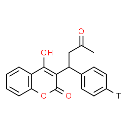 ChemSpider 2D Image | 4-Hydroxy-3-{3-oxo-1-[(4-~3~H)phenyl]butyl}-2H-chromen-2-one | C19H15TO4