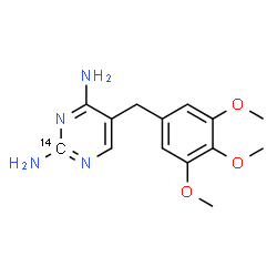 ChemSpider 2D Image | 5-(3,4,5-Trimethoxybenzyl)-2,4-(2-~14~C)pyrimidinediamine | C1314CH18N4O3