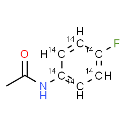 ChemSpider 2D Image | N-[4-Fluoro(~14~C_6_)phenyl]acetamide | C214C6H8FNO