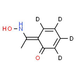 ChemSpider 2D Image | (6E)-6-[1-(Hydroxyamino)ethylidene](~2~H_4_)-2,4-cyclohexadien-1-one | C8H5D4NO2