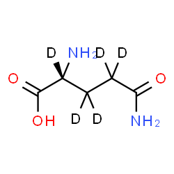 ChemSpider 2D Image | D-(2,3,3,4,4-~2~H_5_)Glutamine | C5H5D5N2O3