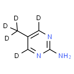ChemSpider 2D Image | 5-(~2~H_3_)Methyl-2-(~2~H_2_)pyrimidinamine | C5H2D5N3