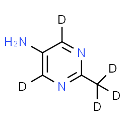 ChemSpider 2D Image | 2-(~2~H_3_)Methyl-5-(~2~H_2_)pyrimidinamine | C5H2D5N3