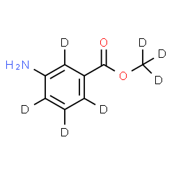 ChemSpider 2D Image | (~2~H_3_)Methyl 3-amino(~2~H_4_)benzoate | C8H2D7NO2