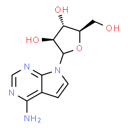 ChemSpider 2D Image | 7-(D-Arabinofuranosyl)-7H-pyrrolo[2,3-d]pyrimidin-4-amine | C11H14N4O4