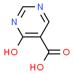 ChemSpider 2D Image | 4-Hydroxy-5-pyrimidinecarboxylic acid | C5H4N2O3