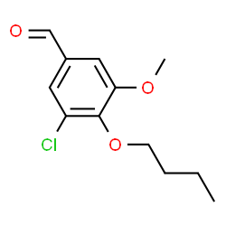 ChemSpider 2D Image | 4-Butoxy-3-chloro-5-methoxybenzaldehyde | C12H15ClO3