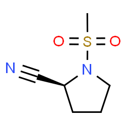 ChemSpider 2D Image | (2S)-1-(Methylsulfonyl)-2-pyrrolidinecarbonitrile | C6H10N2O2S