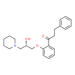 ChemSpider 2D Image | 1-{2-[(2S)-2-Hydroxy-3-(1-piperidinyl)propoxy]phenyl}-3-phenyl-1-propanone | C23H29NO3