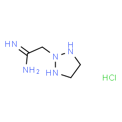 ChemSpider 2D Image | 2-(1,2,3-Triazolidin-2-yl)ethanimidamide hydrochloride (1:1) | C4H12ClN5