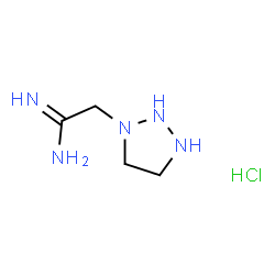 ChemSpider 2D Image | 2-(1,2,3-Triazolidin-1-yl)ethanimidamide hydrochloride (1:1) | C4H12ClN5