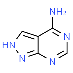 ChemSpider 2D Image | 1,2-dihydropyrazolo[3,4-d]pyrimidin-4-amine | C5H6N5