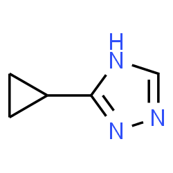 ChemSpider 2D Image | 3-cyclopropyl-1$l^{4},2,4-triazacyclopenta-2,5-diene | C5H8N3