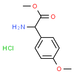 ChemSpider 2D Image | Methyl amino(4-methoxyphenyl)acetate hydrochloride | C10H14ClNO3