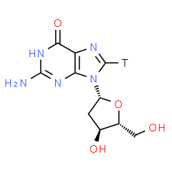 ChemSpider 2D Image | 2'-Deoxy(8-~3~H)guanosine | C10H12TN5O4