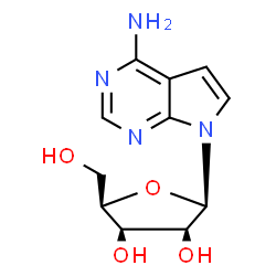 ChemSpider 2D Image | 7-(beta-D-Lyxofuranosyl)-7H-pyrrolo[2,3-d]pyrimidin-4-amine | C11H14N4O4