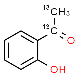 ChemSpider 2D Image | 1-(2-Hydroxyphenyl)(~13~C_2_)ethanone | C613C2H8O2