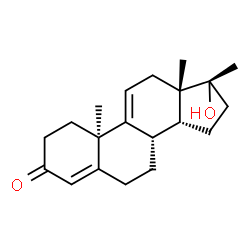 ChemSpider 2D Image | (10alpha,14beta,17alpha)-17-Hydroxy-17-methylandrosta-4,9(11)-dien-3-one | C20H28O2
