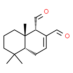 ChemSpider 2D Image | (1S,4aR,8aS)-5,5,8a-Trimethyl-1,4,4a,5,6,7,8,8a-octahydro-1,2-naphthalenedicarbaldehyde | C15H22O2
