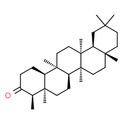 ChemSpider 2D Image | (4R,4aR,6aS,6bS,8aR,12aS,12bS,14aR,14bS)-4,4a,6b,8a,11,11,12b,14a-Octamethylicosahydro-3(2H)-picenone | C30H50O