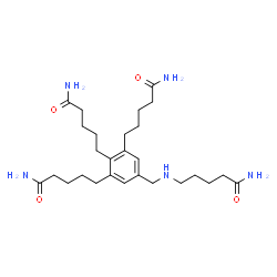 ChemSpider 2D Image | 5,5',5''-(5-{[(5-Amino-5-oxopentyl)amino]methyl}benzene-1,2,3-triyl)tripentanamide | C27H45N5O4