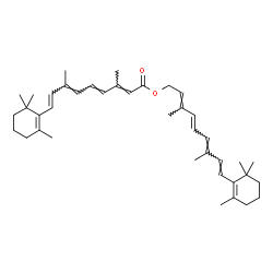 ChemSpider 2D Image | O~15~-[(2E,4E,6E,8E)-3,7-Dimethyl-9-(2,6,6-trimethyl-1-cyclohexen-1-yl)-2,4,6,8-nonatetraen-1-yl]retinoic acid | C40H56O2
