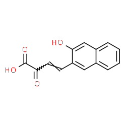 ChemSpider 2D Image | (3E)-4-(3-Hydroxy-2-naphthyl)-2-oxo-3-butenoic acid | C14H10O4