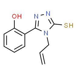 ChemSpider 2D Image | 2-[4-(prop-2-en-1-yl)-5-sulfanyl-4H-1,2,4-triazol-3-yl]phenol | C11H11N3OS