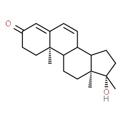 ChemSpider 2D Image | (8xi,9xi,14xi,17beta)-17-Hydroxy-17-methylandrosta-4,6-dien-3-one | C20H28O2