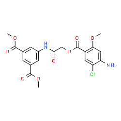ChemSpider 2D Image | Dimethyl 5-({[(4-amino-5-chloro-2-methoxybenzoyl)oxy]acetyl}amino)isophthalate | C20H19ClN2O8