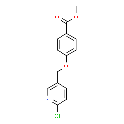 ChemSpider 2D Image | Methyl 4-[(6-chloro-3-pyridinyl)methoxy]benzoate | C14H12ClNO3