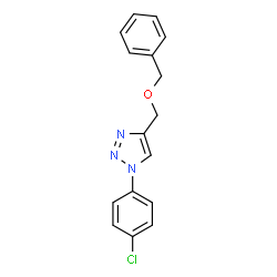 ChemSpider 2D Image | 4-[(Benzyloxy)methyl]-1-(4-chlorophenyl)-1H-1,2,3-triazole | C16H14ClN3O