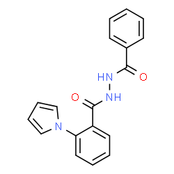ChemSpider 2D Image | N'-Benzoyl-2-(1H-pyrrol-1-yl)benzohydrazide | C18H15N3O2